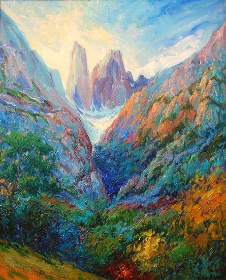 Picos de Europa "Recuerdos de una mirada" - 14 Oil Canvas Landscaping