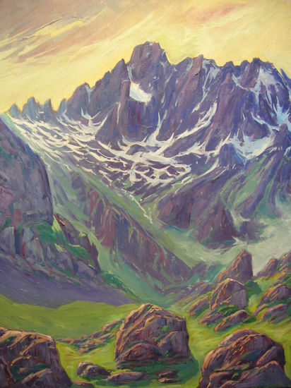 Picos de Europa "Tanteos crepusculares" - 18 Oil Canvas Landscaping