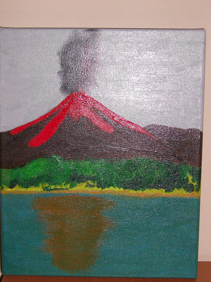 Volcán. Oil Canvas Landscaping