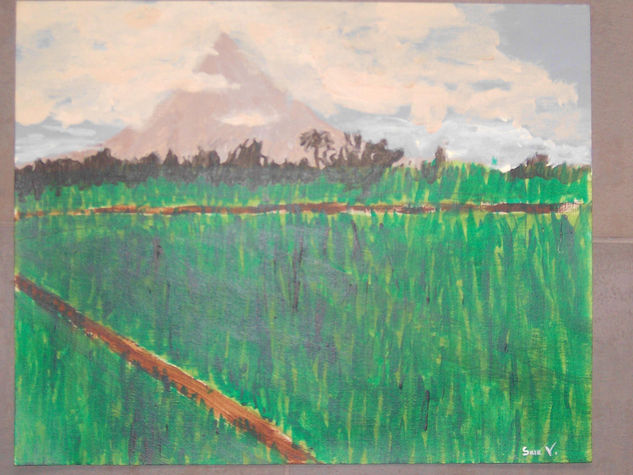 La montaña. Acrylic Paper Landscaping