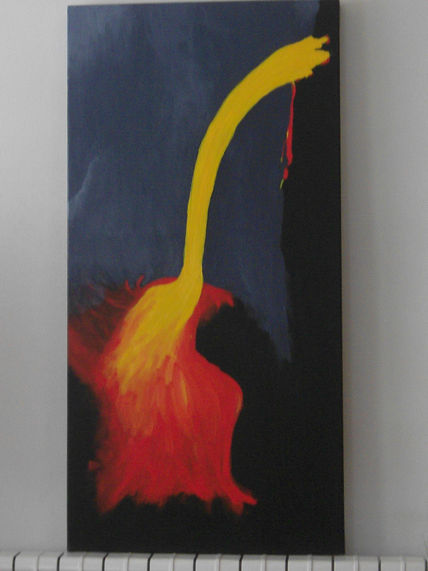 Chorro de lava.