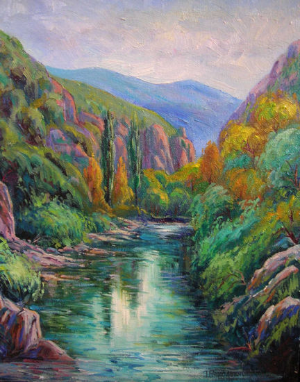 "Claridad reflejada" - 33 Oil Canvas Landscaping