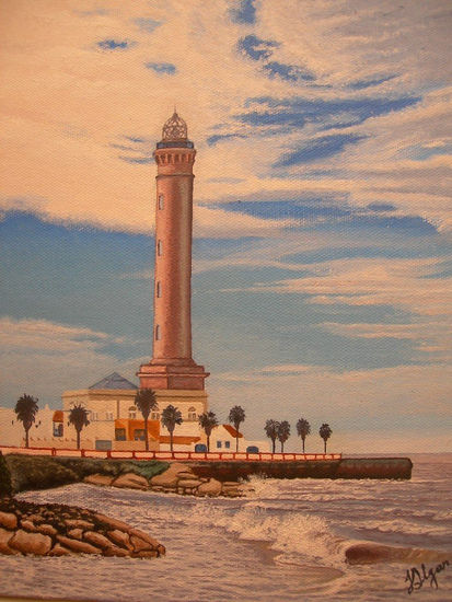 El faro de Chipiona Oil Canvas Landscaping