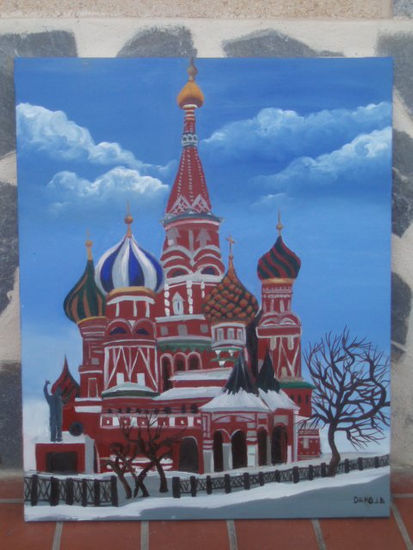 Plaza roja de Moscu Oil Canvas Others