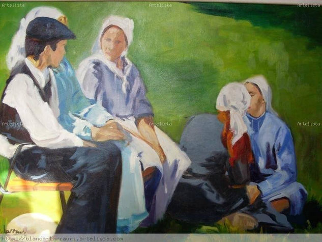 descansando Oil Canvas Figure Painting