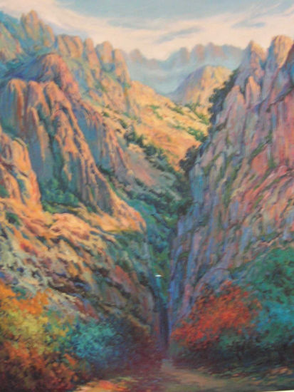 Picos de Europa "Camino hacia la angostura" - 48 Oil Canvas Landscaping