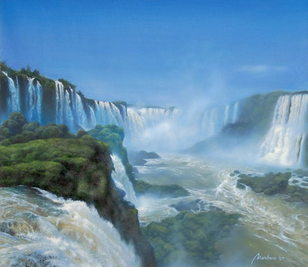 Cataratas  Iguazu Oil Canvas Landscaping