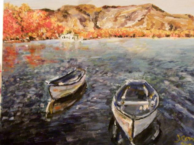 LAGO EN OTOÑO Acrylic Canvas Landscaping