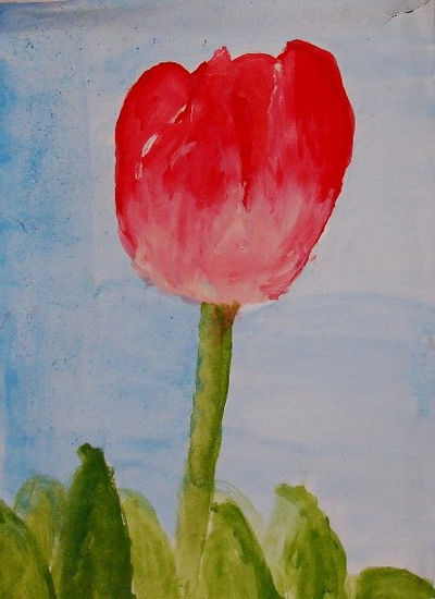 Tulipan Acrylic Card Floral Painting