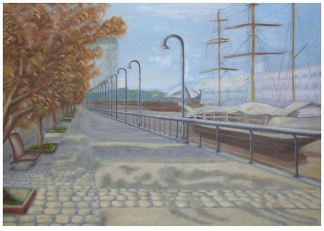 Puerto Madero Oil Canvas Landscaping