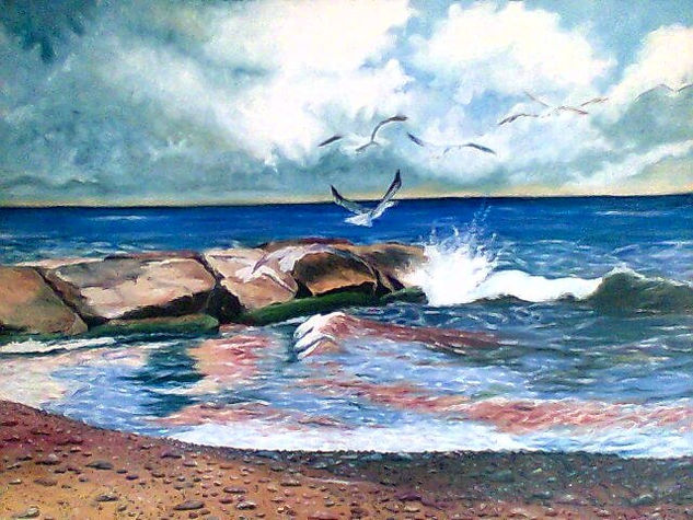 alzando el vuelo Oil Canvas Marine Painting