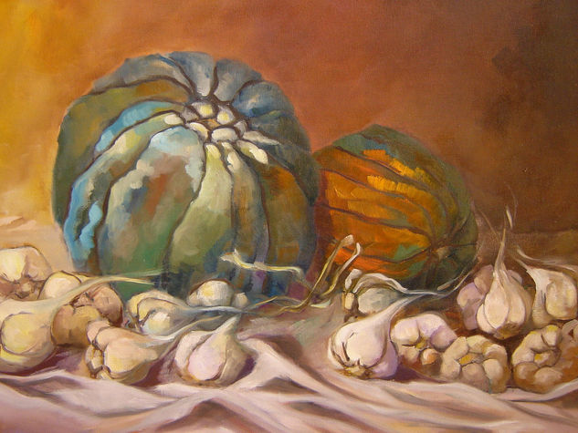 zapallos y ajos Oil Canvas Still Life Paintings