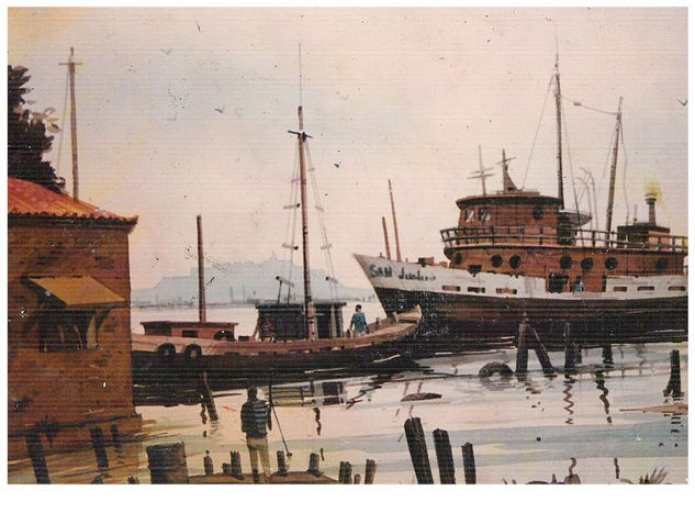 MARINA DE CARTAGENA Acuarela Cartulina Paisaje