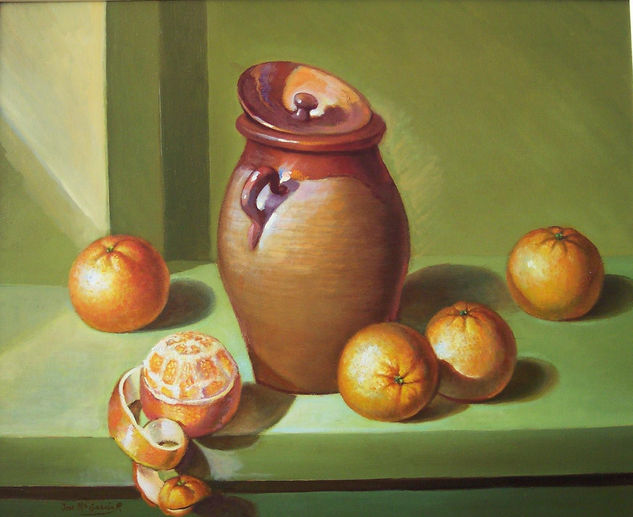 Bodegón con naranjas Oil Canvas Still Life Paintings