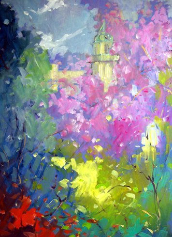 La Cartuja ( Primavera) Oil Canvas Landscaping