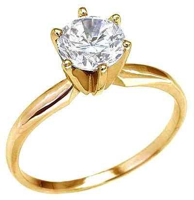 ANILLO SOLITARIO CON DIAMANTE Y ORO 18K 