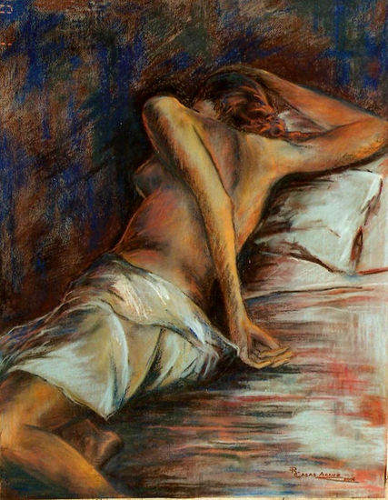 EL AMOR DESPUÉS DEL AMOR Pastel Paper Nude Paintings