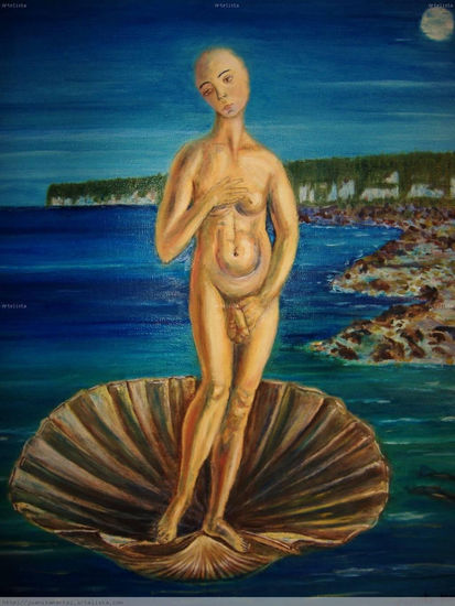 La Venus Calva Óleo Lienzo Desnudos