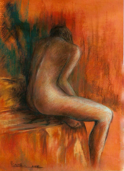 DESNUDO NARANJA Pastel Papel Desnudos