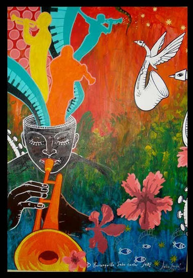 BARRANQUILLA SABE CANTAR JAZZ Acrylic Canvas Others