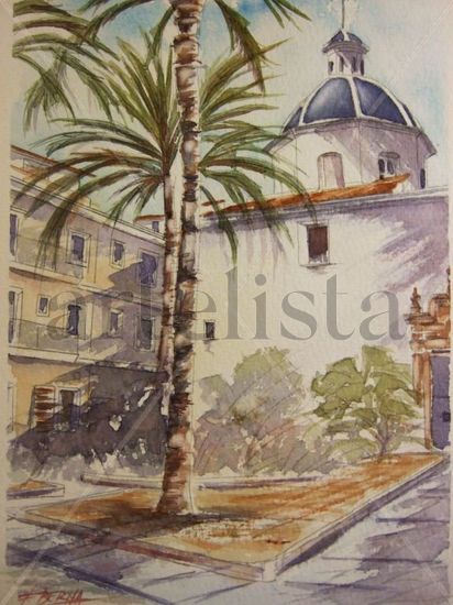 Plaza de la Aurora Watercolour Paper Landscaping