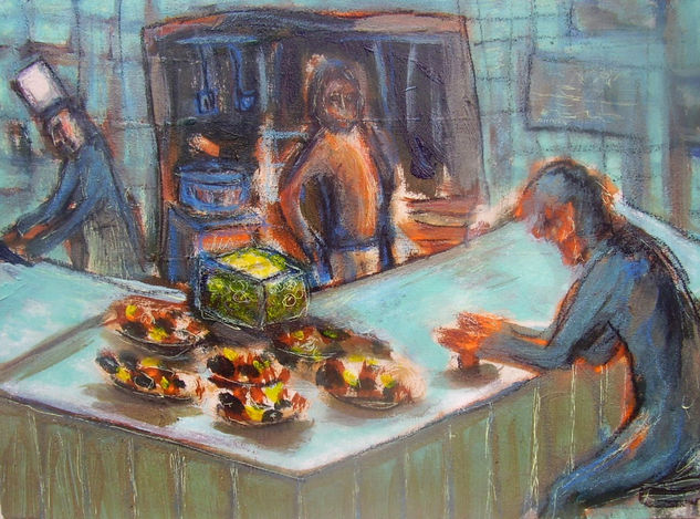 "Comedor de La Vega" Acrylic Canvas Others