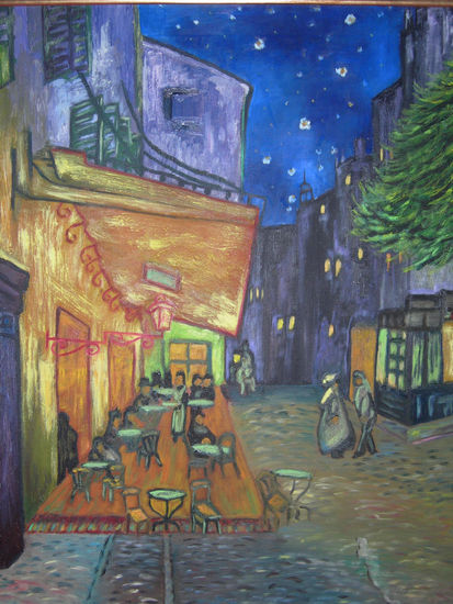 LA  TERRAZA  DEL  CAFE  POR  LA NOCHE 