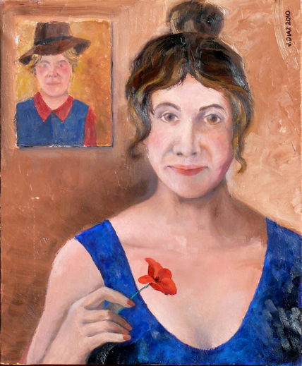 Femme au coquelicot