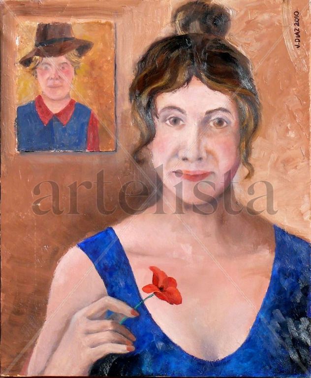 Femme au coquelicot