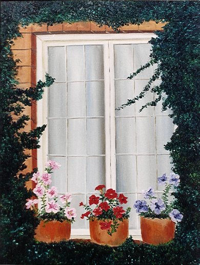 VENTANA DE MI CASA I Oil Canvas