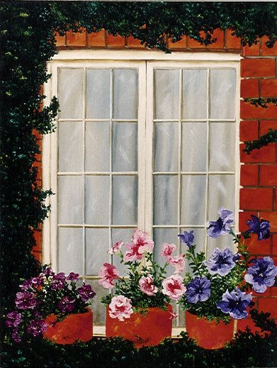 VENTANA DE MI CASA II Oil Canvas