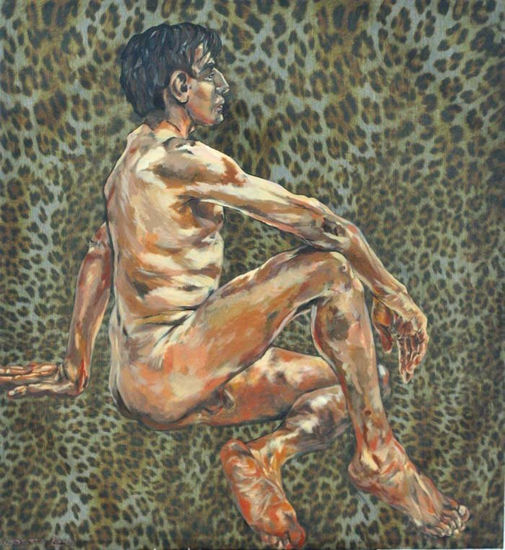 sin título Acrylic Textile Nude Paintings