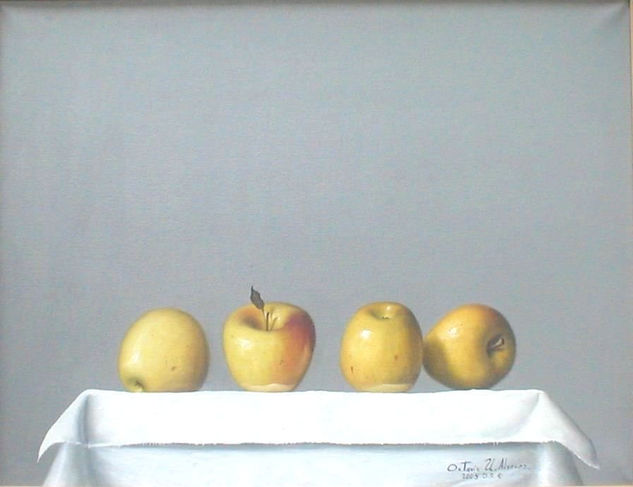 “ LAS CUATRO ESTACIONES  ” Oil Canvas Still Life Paintings