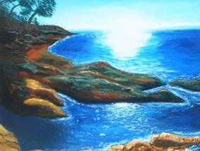 Marina Azzurra Oil Canvas Marine Painting