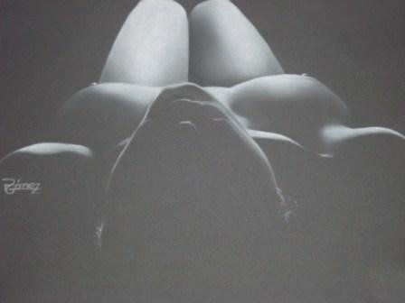 Perspectiva Pastel Canvas Nude Paintings