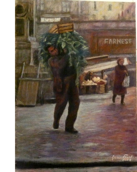 Campo di Fiori Pastel Lienzo Figura