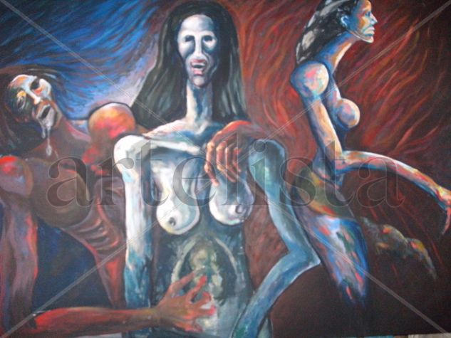 ANOREXIA Oil Canvas Nude Paintings