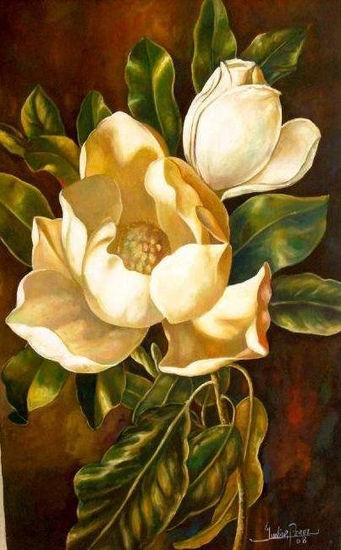 magnolia 2 Oil Canvas Floral Painting