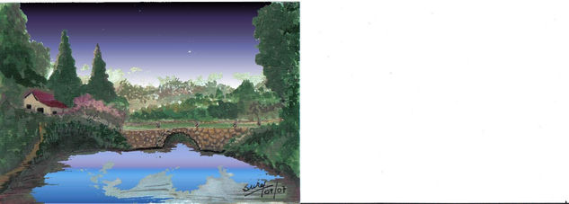 Puentecito Acrylic Card Landscaping