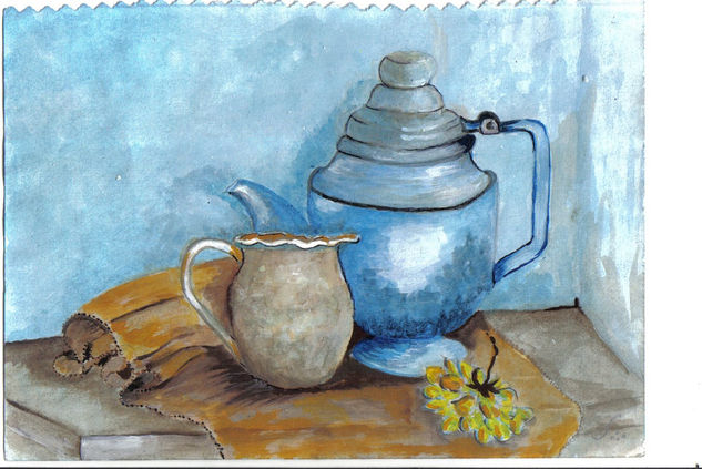 Un té? Acrylic Card Still Life Paintings