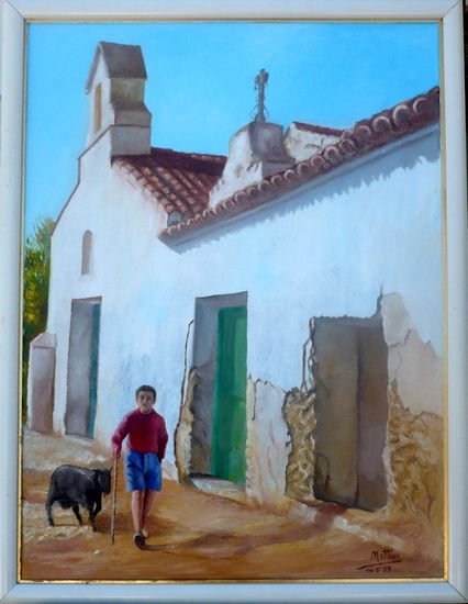 Antigua Capilla. Oil Canvas Landscaping