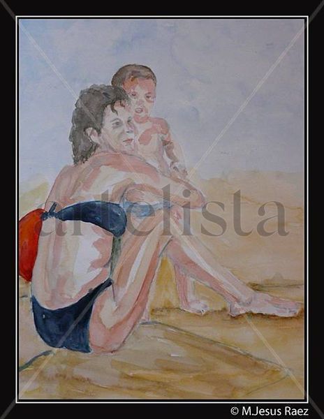 En la playa