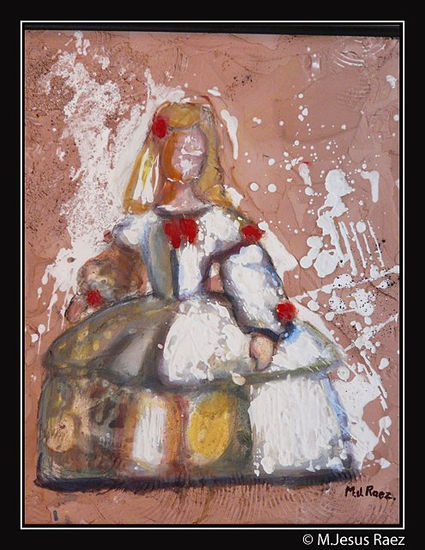 menina 2 Media Mixta Tabla Figura