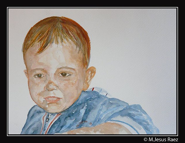niño acuarela
