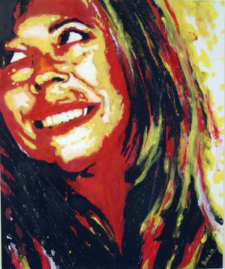 Fuego Mixed media Canvas Portrait