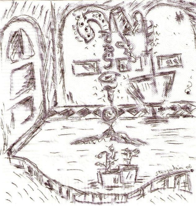 galeria con macetas