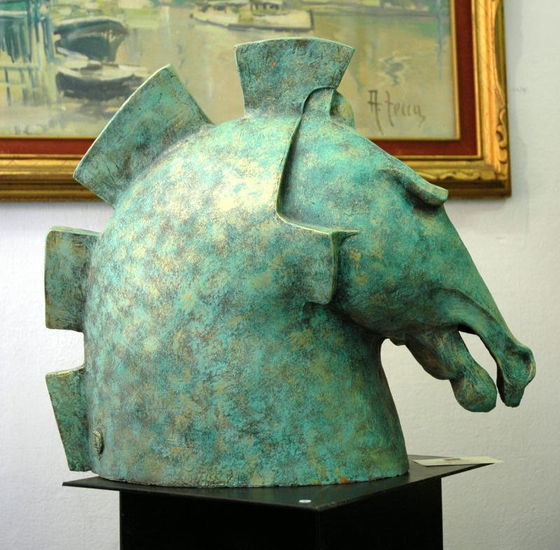 Testa di cavallo Terracotta Figurative