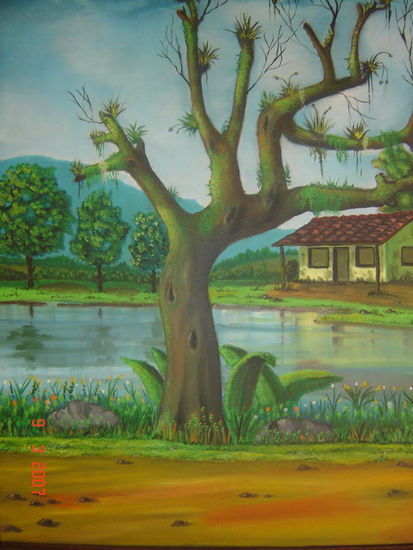 Arbol viejo Oil Canvas Landscaping