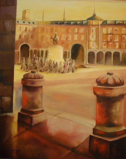 plaza mayor Oil Canvas Landscaping