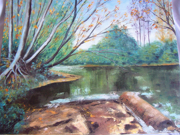 Remanso Rio Lozoya Oil Canvas Landscaping